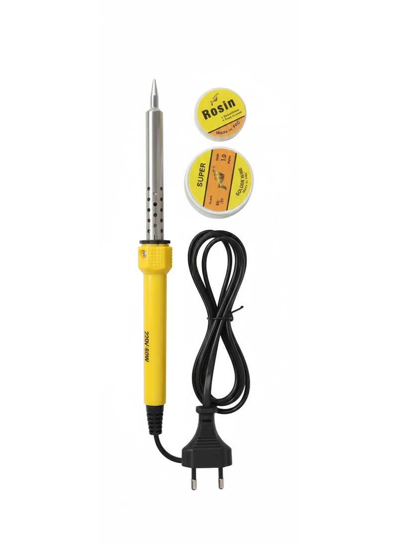 Electric Welding Iron 60W , High Performance Soldering Tool with Fast Heating, Durable Design, Comfortable Grip, Ideal for Electronics, DIY Repairs, and Professional Use